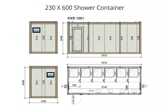 KW6 230x600 Dusch Container