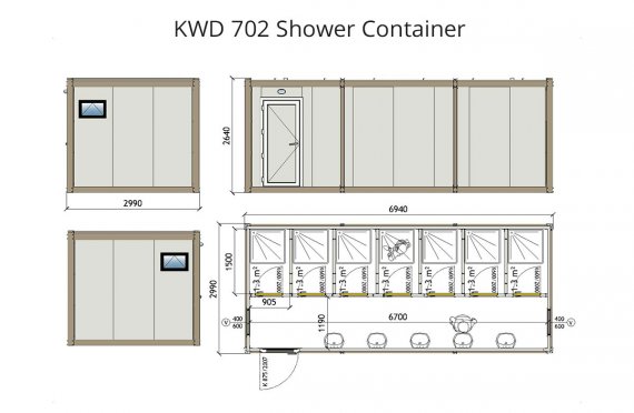 KWD 702 Dusch Container