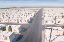 Container bostadsprojekt för syriska flyktingar