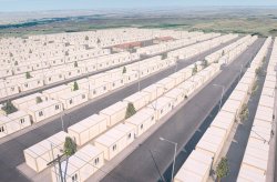 Container bostadsprojekt för syriska flyktingar