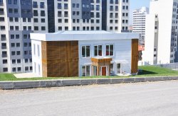 Lyxigt prefabricerade försäljningskontor för Boshphorus Stad Projekt